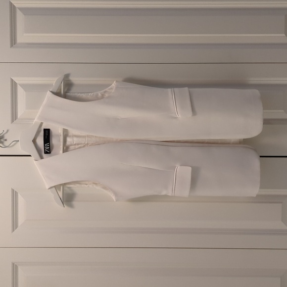 Zara Blazer Vest, Size XS, White - Picture 1 of 5
